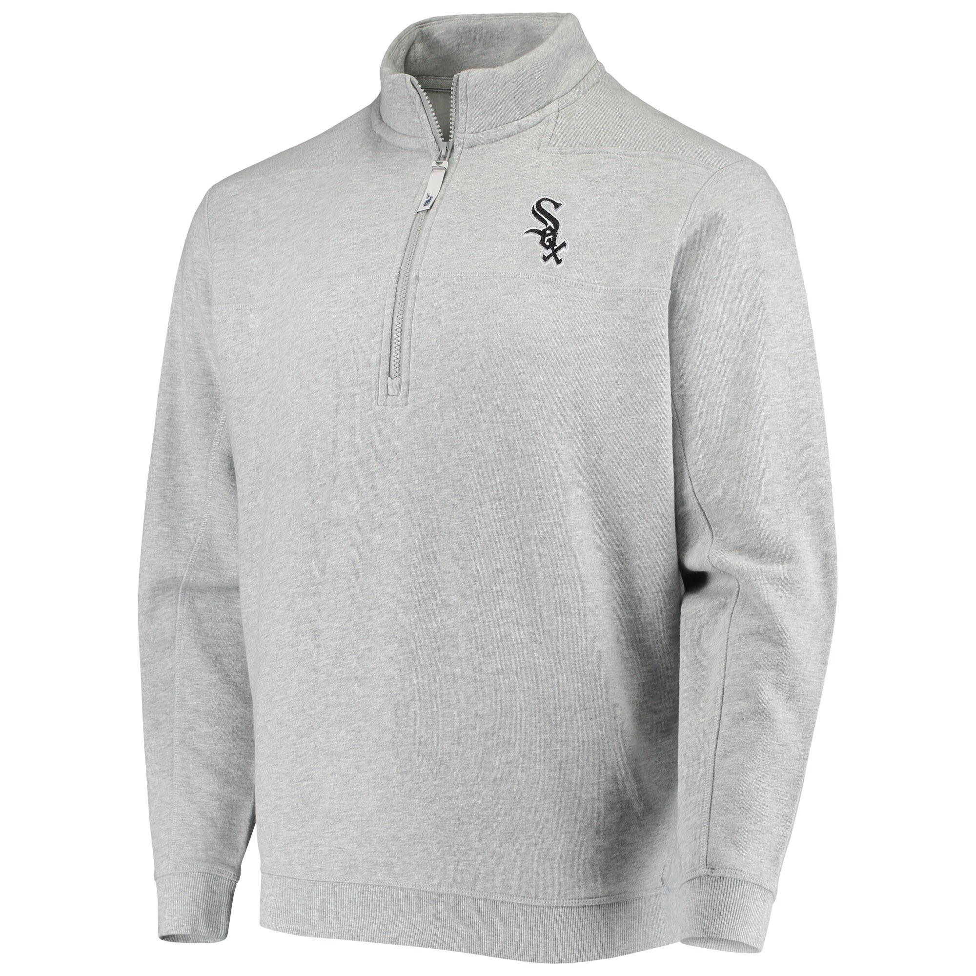 Men's Chicago White Sox Vineyard Vines Heather Gray Shep Shirt Quarter-Zip Sweatshirt 3 Men's Chicago White Sox Vineyard Vines Heather Gray Shep Shirt Quarter-Zip Sweatshirt - Image 3