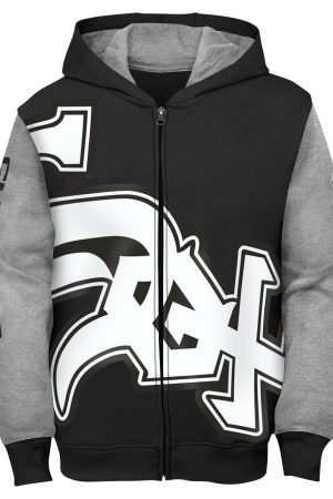 Toddler Chicago White Sox Black Postcard Full-Zip Hoodie
