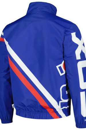 Men's Chicago White Sox Mitchell & Ness Royal Exploded Logo Warm Up Full-Zip Jacket