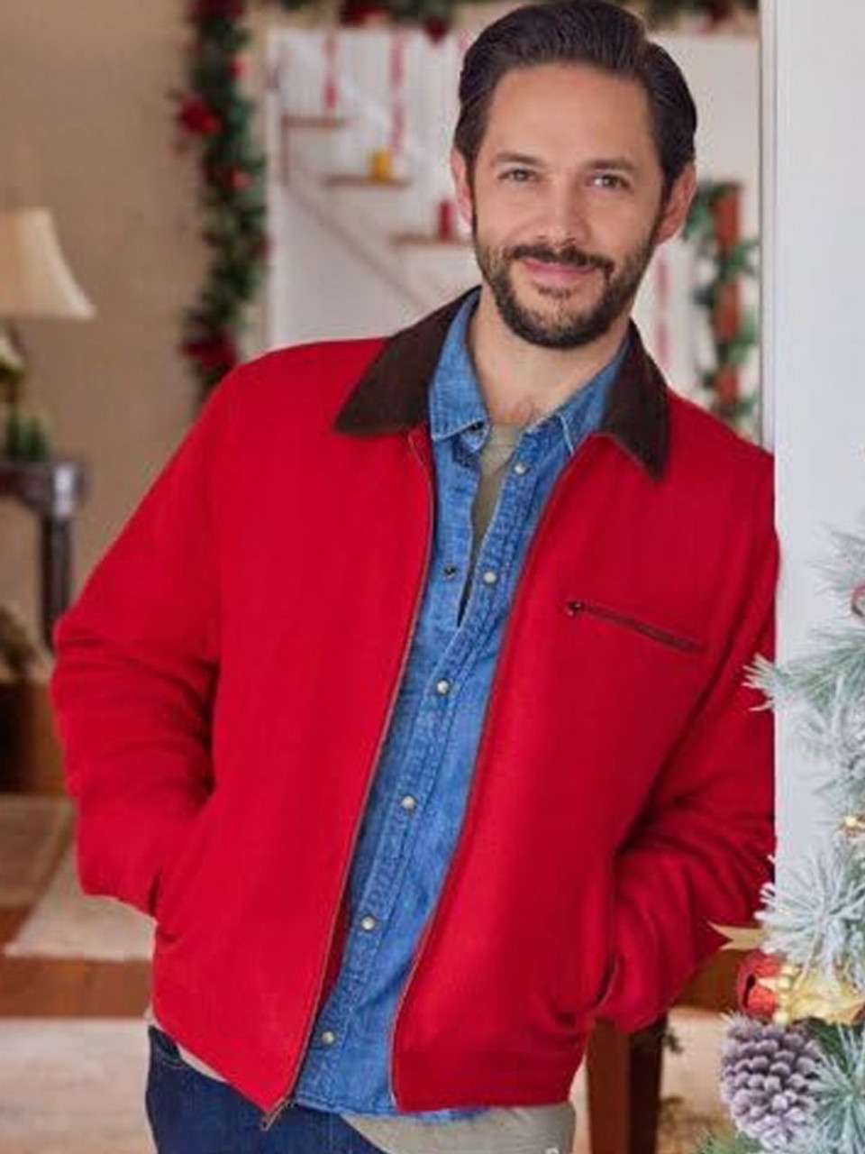 Where Are You Christmas 2023 Michael Rady Red Jacket 1 Where Are You Christmas 2023 Michael Rady Red Jacket