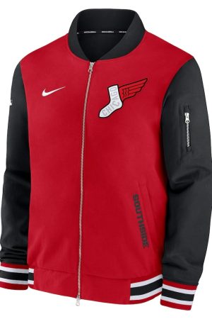 Men's Chicago White Sox Nike Red/Black 2025 City Connect Authentic Collection Full-Zip Bomber Jacket