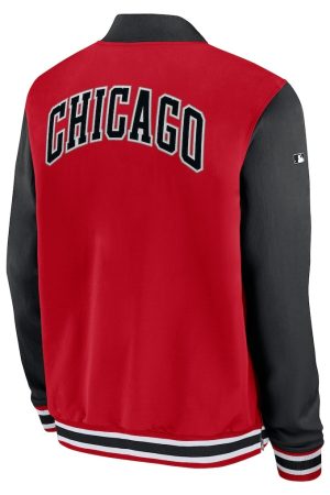 Men's Chicago White Sox Nike Red/Black 2025 City Connect Authentic Collection Full-Zip Bomber Jacket