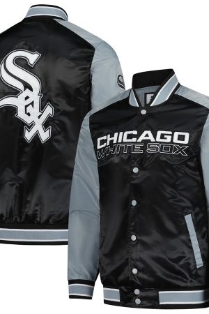 Men's Chicago White Sox Starter Black Full-Snap Jacket