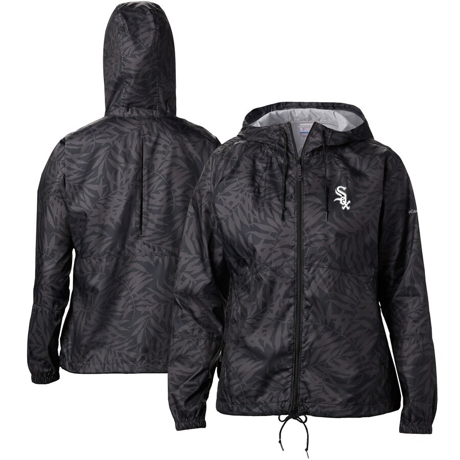 Women's Chicago White Sox Columbia Black Team Flash Forward Full-Zip Windbreaker Jacket 1 Women's Chicago White Sox Columbia Black Team Flash Forward Full-Zip jacket