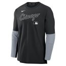 Men's Chicago White Sox Nike Black/Gray Authentic Collection Lightweight Player Performance Long Sleeve Top Description
