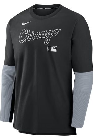 Men's Chicago White Sox Nike Black/Gray Authentic Collection Lightweight Player Performance Long Sleeve Top Description