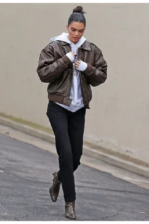 Kendall Jenner Leather Jacket #1