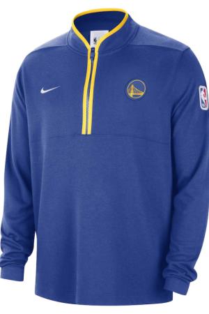 Men's Golden State Warriors Nike Royal Authentic Performance Half-Zip Jacket