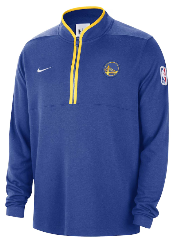 Men's Golden State Warriors Nike Royal Authentic Performance Half-Zip Jacket 1 Men's Golden State Warriors Nike Royal Authentic Performance Half-Zip Jacket