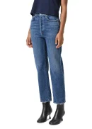 90s Pinch Waist High Rise Ankle Straight Jeans in Solace