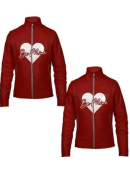 Be Mine Valentines Day Couple Red Leather Jacket
