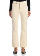 Carson High Rise Ankle Flare Jeans in Ecru