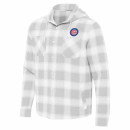 Chicago Cubs Antigua Grey Bullseye Arranged Flannel Shacket