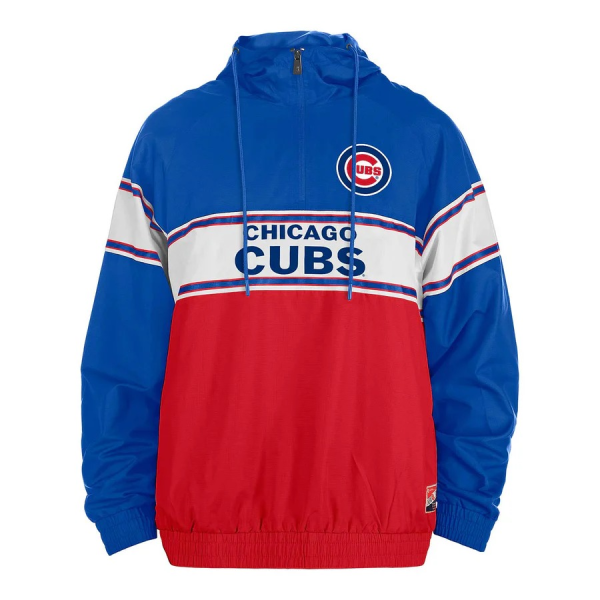 Chicago Cubs Bullseye Tri-Color Hooded Windbreaker 1 Chicago Cubs Bullseye Tri-Color Hooded Windbreaker