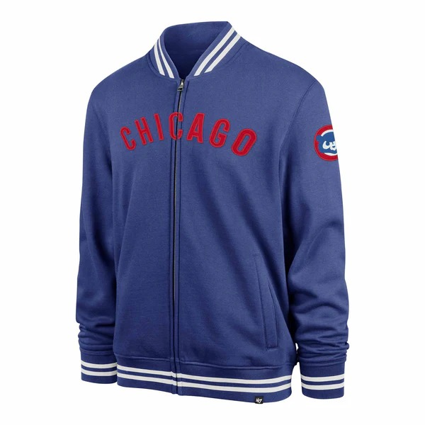 Chicago Cubs Jetty Blue Wax Pack Pro Camden Track Jacket 1 Chicago Cubs Jetty Blue Wax Pack Pro Camden Track Jacket