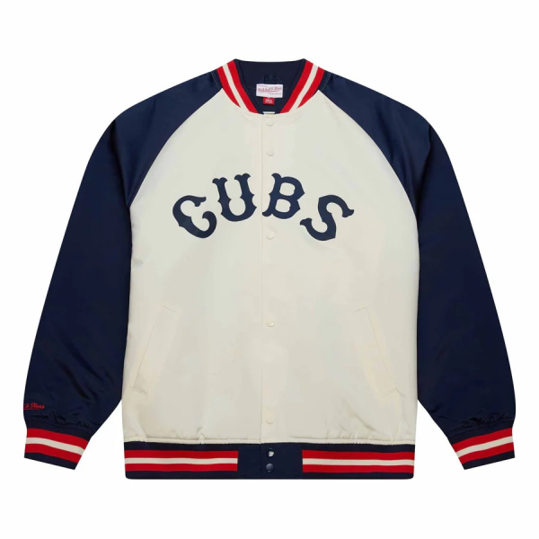 Chicago Cubs Mitchell & Ness Double Clutch Satin Jacket 1 Chicago Cubs Mitchell & Ness Double Clutch Satin Jacket