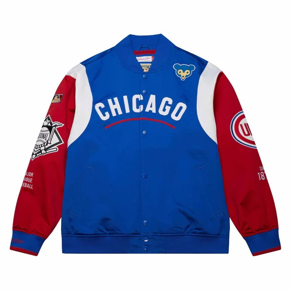 Chicago Cubs Mitchell & Ness Origins Satin Jacket 1 Chicago Cubs Mitchell & Ness Origins Satin Jacket