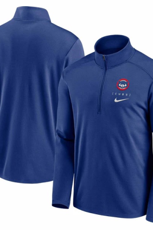 Chicago Cubs Nike Franchise Logo Pacer Quarter Zip