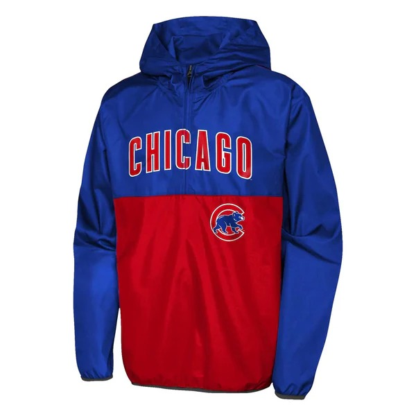 Chicago Cubs Youth Grand Slam Hooded 1/2-Zip Jacket 1 Chicago Cubs Youth Grand Slam Hooded 12-Zip Jacket