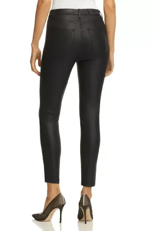 Coated Leather-Effect Jeans
