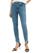 Dax High Rise Asymmetric Hem Jeans in Hunter Blue