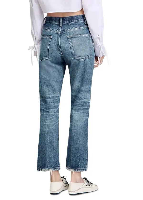 Faded High Rise Jeans in Blue Jean 2 Faded High Rise Jeans in Blue Jean - Image 2