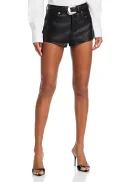 Faux Leather High Rise Shorts