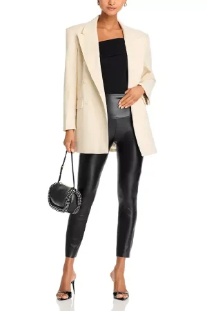 Faux Leather Long Leggings
