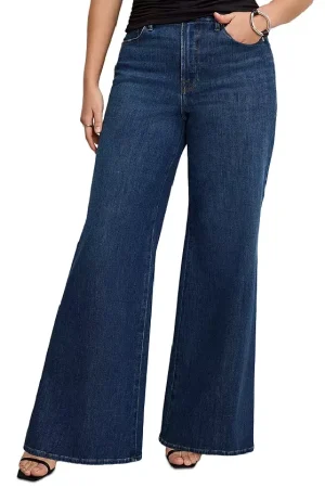 Good Waist Palazzo Jeans in Indigo