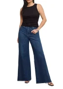 Good Waist Palazzo Jeans in Indigo