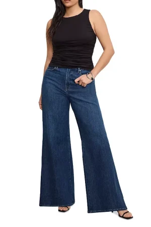 Good Waist Palazzo Jeans in Indigo