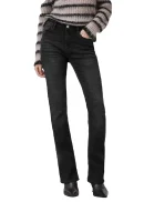 Haldan Mid Rise Slim Bootcut Jeans in Washed Black