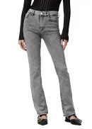 Haldan Mid Rise Slim Bootcut Jeans in Washed Grey