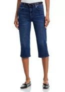 High Rise Cropped Slim Jeans in Soho Dark