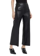 High Rise Faux Leather Cropped Pants