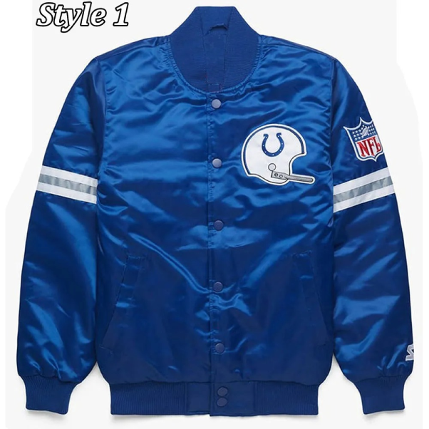 Indianapolis Colts Bomber Royal Blue Jacket 1 Indianapolis Colts Bomber Royal Blue Jacket