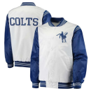 Indianapolis Colts Historic Logo Renegade Satin WhiteRoyal Jacket