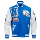 Indianapolis Colts Mashup Rib Varsity WoolLeather Jacket
