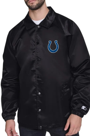 Indianapolis Colts Retro Logo Coaches Jacket