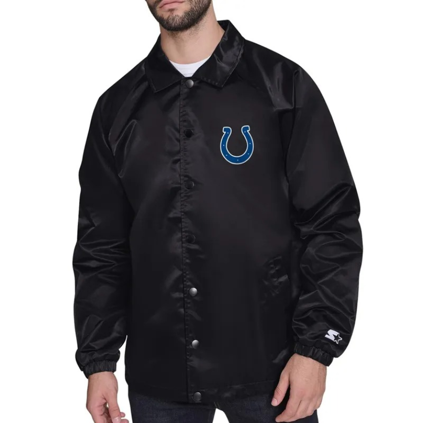 Indianapolis Colts Retro Logo Coaches Jacket 1 Indianapolis Colts Retro Logo Coaches Jacket