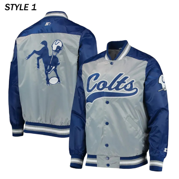 Indianapolis Colts The Tradition II Team Full-Snap Satin Jacket 1 Indianapolis Colts The Tradition II Team Full-Snap Satin Jacket