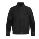 Indianapolis Colts Triple Black Varsity WoolLeather Jacket