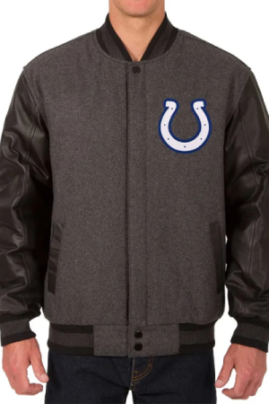 Indianapolis Colts Varsity Charcoal and Black Jacket