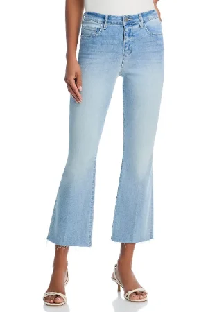 Kendra High Rise Cropped Flare Jeans in Dorian