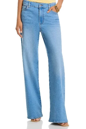 Le Slim Palazzo Long High Rise Jeans in Honeymoon