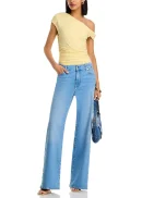 Le Slim Palazzo Long High Rise Jeans in Honeymoon