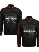 Look a Like Valentine Couple Black Leather Jacket