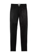 Marguerite Coated High Rise Skinny Jeans in Black Coated