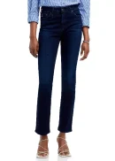Mari Mid Rise Slim Straight Jeans