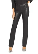 Marilyn High Rise Straight Leg Faux Leather Pants